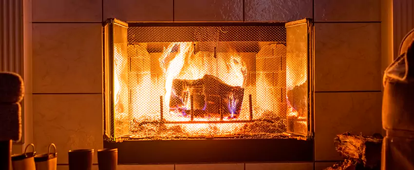 Mendota Hearth Landscape Fireplace Installation in York, Ontario
