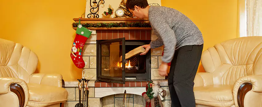 Rusted Metal Fireplace Restoration in York, Ontario